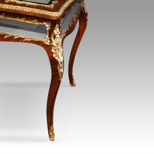 19thc rosewood curio cabinet knee