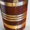 Antique brass bound mahogany ash bucket end
