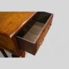 Antique oak cabriole leg dresser base drawer open