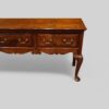 Antique oak cabriole leg dresser base end drawer