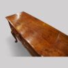 Antique oak cabriole leg dresser base top close up