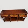 Antique oak pot board dresser drawers open