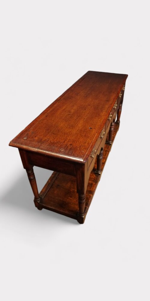 Antique oak pot board dresser top