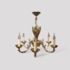 Brass cast 6 branch chandelier