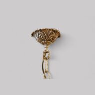 Brass cast 6 branch chandelier ceiling rose