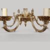 Brass cast 6 branch chandelier finial