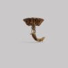 Brass cast 6 branch chandelier sconce detail