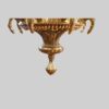 Cast brass 8 arm chandelier finial