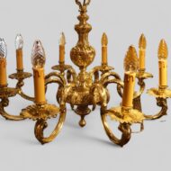 Cast brass chandelier
