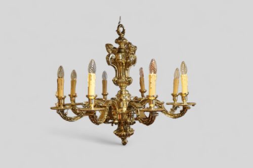 Cast bronze chandelier