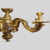 Cast bronze chandelier arm detail