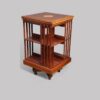 Edwardian inlaid revolving bookcase