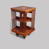 Edwardian inlaid revolving bookcase