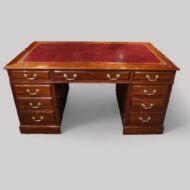 Edwardian mahogany pedestal desk 153cms