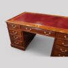 Edwardian mahogany pedestal desk 153cms at angle