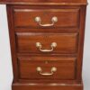 Edwardian mahogany pedestal desk 153cms drawer fronts