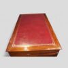 Edwardian mahogany pedestal desk 153cms leather top