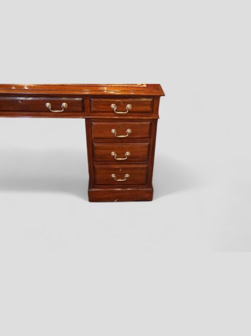Edwardian mahogany pedestal desk 153cms.jpg drawers