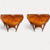 Pair of Edwardian demi-lune tables tops