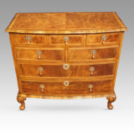 Queen Anne style walnut bow chest