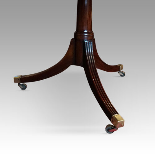 Regency style mahogany twin pedestal dining table base