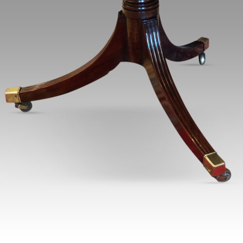 Regency style mahogany twin pedestal dining table legs