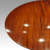 Regency style mahogany twin pedestal dining table round end