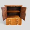 Walnut tallboy interior