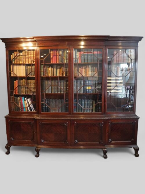 Waring and Gillows breakfront bookcase