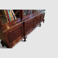 Waring and Gillows breakfront bookcase angle