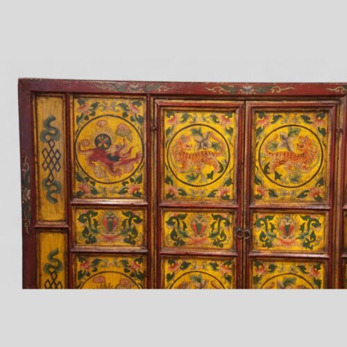 Antique Tibetan cabinet panels