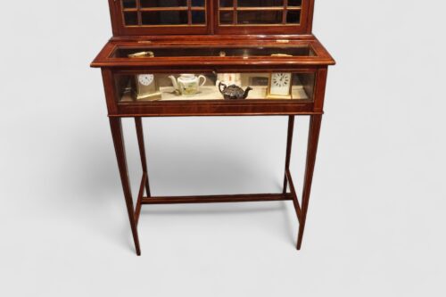 Edwardian mahogany curio cabinet and bookcase base