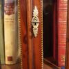 Edwardian mahogany curio cabinet and bookcase key plate