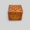 Leather Victorian ottoman end