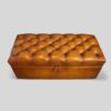 Leather Victorian ottoman top