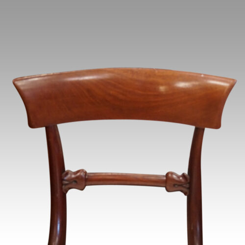 Set of 6 William IV bar back dining chairs back rail