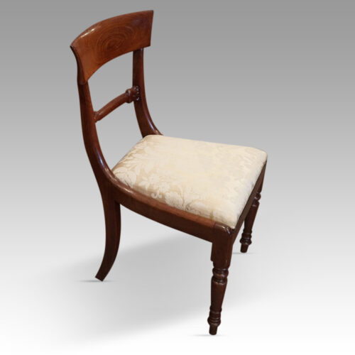 Set of 6 William IV bar back dining chairs side