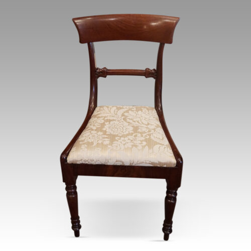 Set of 6 William IV bar back dining chairs side chair
