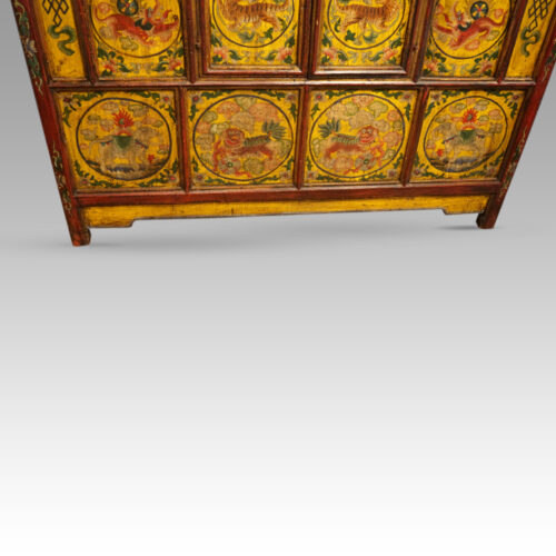 Tibetan decorated cabinet lower panels