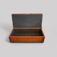 Victorian leather buttoned ottoman interior
