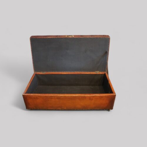 Victorian leather buttoned ottoman interior
