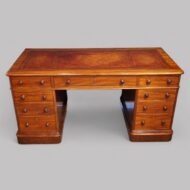 Victorian mahogany pedestal desk 153cms wide