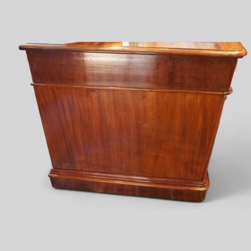 Victorian mahogany pedestal desk 153cms wide side