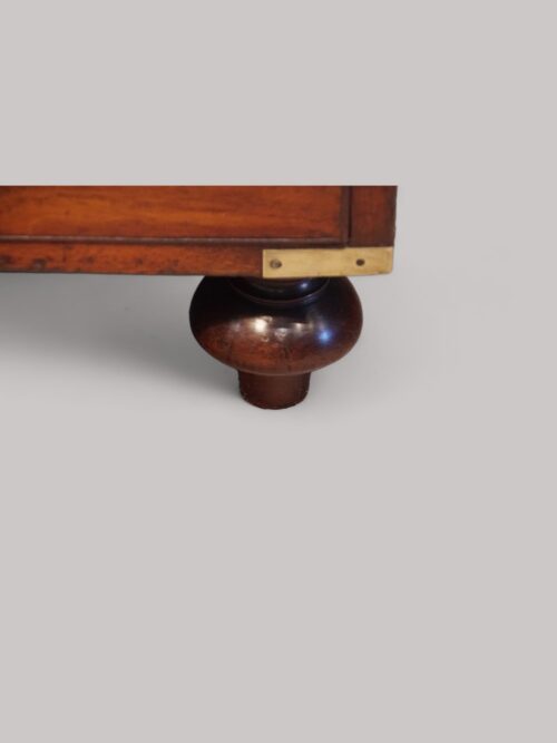 Victorian teak military chest turned foot