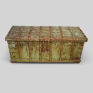 Antique decorated teak trunk