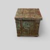 Antique decorated teak trunk end
