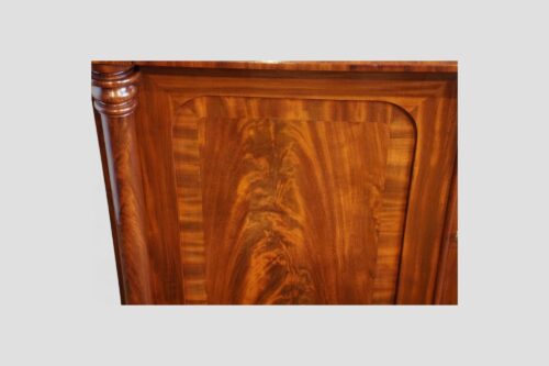 Antique mahogany chiffonier panel detail