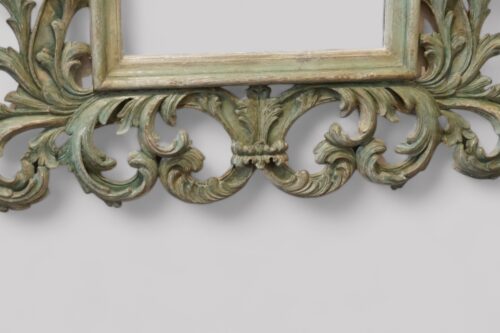Carved teak decorated Florentine mirror carving