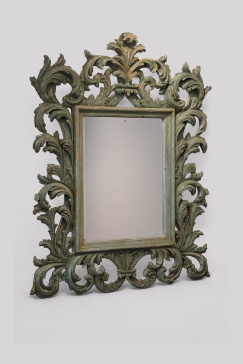 Carved teak decorated Florentine mirror main