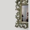 Carved teak decorated Florentine mirror pierced carving